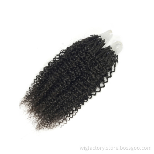 Kinky curly micro loop ring hair extensions human,remy human hair extension micro ring for black women raw indian hair
